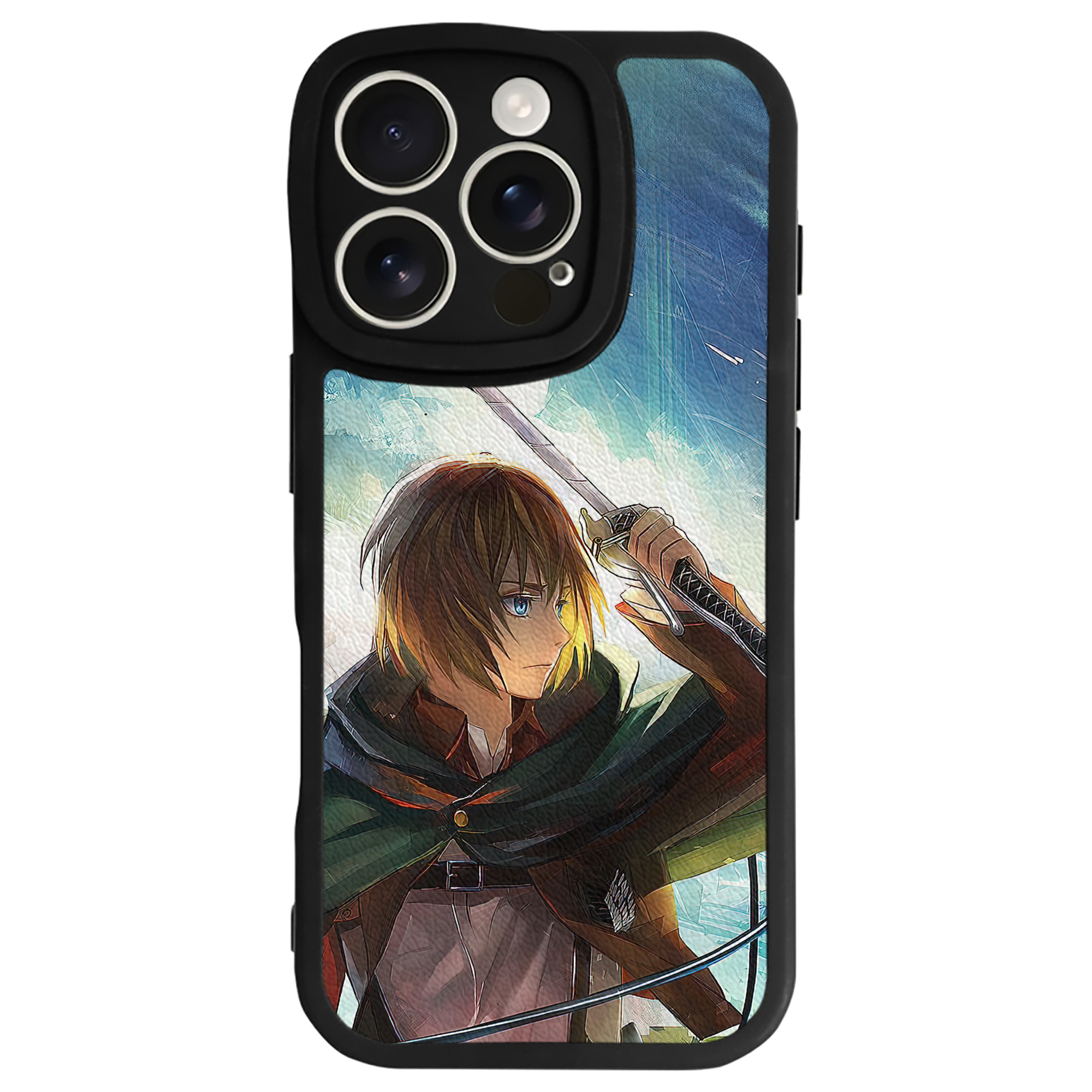 （画像用） 進撃の巨人 Attack on Titan 【iPhone 16シリーズ対応】シリコンスマホケース（レザー調） 材質：シリコン